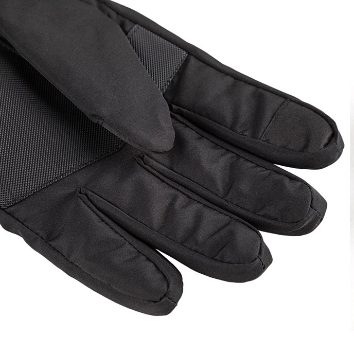 Isotoner Mens Water Repellent Padded SmarTouch  Glove with Ribbed Cuff Black Extra Image 1